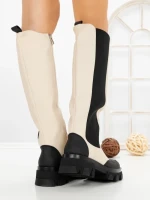 Cizme Dama cu Platforma C-285 BEIGE | STEPHAN