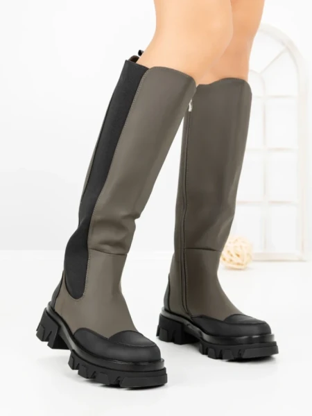 Cizme Dama cu Platforma C-285 GREEN | STEPHAN