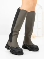 Cizme Dama cu Platforma C-285 GREEN | STEPHAN