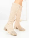 Cizme Dama cu Toc LQ-66 BEIGE | STEPHAN