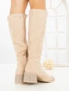 Cizme Dama cu Toc LQ-66 BEIGE | STEPHAN