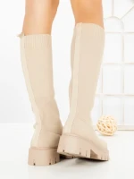 Cizme Dama cu Platforma LQ-23 BEIGE | STEPHAN