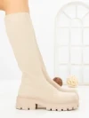 Cizme Dama cu Platforma LQ-23 BEIGE | STEPHAN