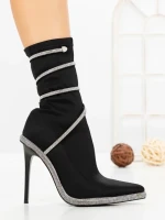 Botine cu Toc Subtire C-305 BLACK | STEPHAN