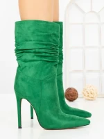 Botine cu Toc Subtire C-252 GREEN | STEPHAN