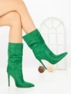 Botine cu Toc Subtire C-252 GREEN | STEPHAN