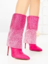 Botine cu Toc Subtire C-272 FUCHSIA | STEPHAN