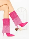 Botine cu Toc Subtire C-272 FUCHSIA | STEPHAN
