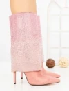 Botine cu Toc Subtire C-272 PINK | STEPHAN
