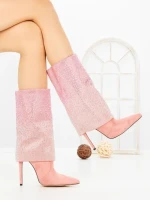 Botine cu Toc Subtire C-272 PINK | STEPHAN