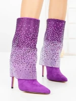 Botine cu Toc Subtire C-272 PURPLE | STEPHAN