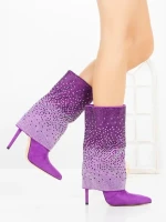 Botine cu Toc Subtire C-272 PURPLE | STEPHAN