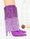 Botine cu Toc Subtire C-272 PURPLE | STEPHAN