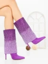 Botine cu Toc Subtire C-272 PURPLE | STEPHAN