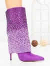 Botine cu Toc Subtire C-272 PURPLE | STEPHAN