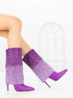 Botine cu Toc Subtire C-272 PURPLE | STEPHAN