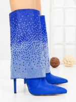 Botine cu Toc Subtire C-272 BLUE | STEPHAN