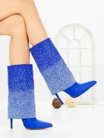 Botine cu Toc Subtire C-272 BLUE | STEPHAN