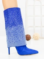Botine cu Toc Subtire C-272 BLUE | STEPHAN