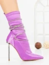 Botine cu Toc Subtire C-250 PURPLE | STEPHAN