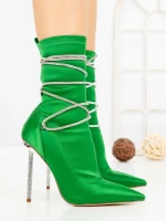 Botine cu Toc Subtire C-250 GREEN | STEPHAN
