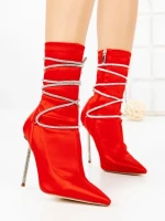 Botine cu Toc Subtire C-250 RED | STEPHAN