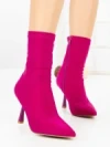Botine cu Toc Subtire H-1 FUCHSIA | STEPHAN