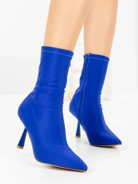 Botine cu Toc Subtire H-1 ROYAL BLUE | STEPHAN