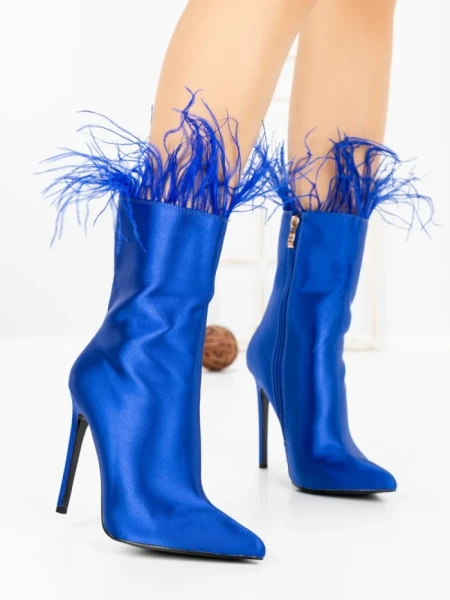Botine cu Toc Subtire C-269 BLUE | STEPHAN