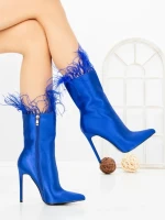 Botine cu Toc Subtire C-269 BLUE | STEPHAN