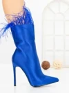 Botine cu Toc Subtire C-269 BLUE | STEPHAN