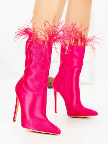 Botine cu Toc Subtire C-269 FUCHSIA | STEPHAN