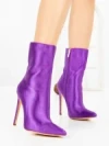 Botine cu Toc Subtire C-269 PURPLE | STEPHAN