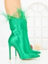 Botine cu Toc Subtire C-269 GREEN | STEPHAN