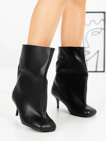Botine cu Toc Subtire 52295 BLACK | GALLEVANI