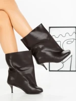 Botine cu Toc Subtire 52295 BROWN | GALLEVANI