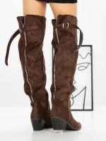 Cizme Dama cu Toc 52259 BROWN | GALLEVANI