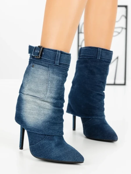 Botine cu Toc Subtire 2047 BLUE | SEASOND