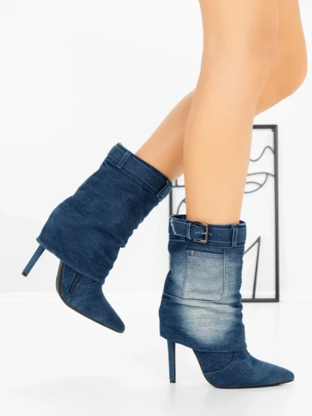 Botine cu Toc Subtire 2047 BLUE | SEASOND