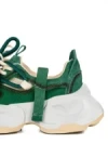 Pantofi Sport Dama din piele naturala 2586 CREAM-GREEN | FRANCO GERARDO