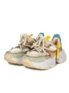 Pantofi Sport Dama din piele naturala 2586 CREAM-LIGHT GREEN | FRANCO GERARDO