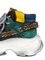 Pantofi Sport Dama din piele naturala HD7672 BLUE-GREEN | ADVANCER