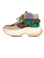 Pantofi Sport Dama din piele naturala HD7672 APRICOT-GREEN | ADVANCER