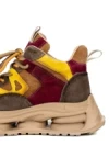 Pantofi Sport Dama din piele naturala H36839 KHAKI-YELLOW | ADVANCER