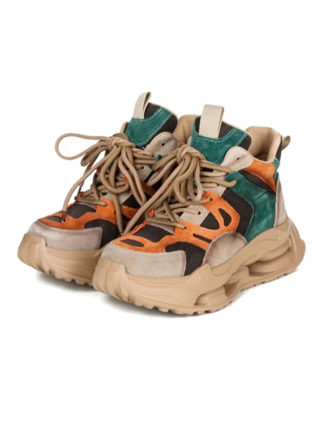 Pantofi Sport Dama din piele naturala H36839 BROWN-ORANGE | ADVANCER