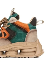 Pantofi Sport Dama din piele naturala H36839 BROWN-ORANGE | ADVANCER
