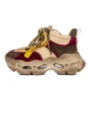 Pantofi Sport Dama din piele naturala HY6322 WINE-YELLOW | ADVANCER