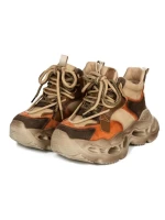 Pantofi Sport Dama din piele naturala HY6322 ORANGE-KHAKI | ADVANCER