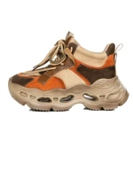 Pantofi Sport Dama din piele naturala HY6322 ORANGE-KHAKI | ADVANCER