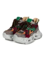 Pantofi Sport Dama din piele naturala HY6398 BROWN-GREEN | ADVANCER